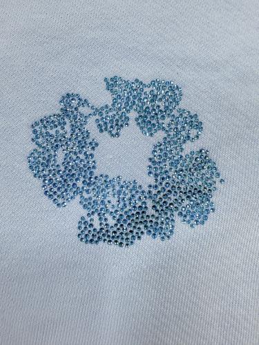 [1:1 Top Quality] Denim Tears Blue Rhinestone Cotton Wreath Shorts