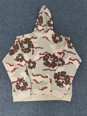 [1:1 TOP QUALITY] Denim Tears Desert Sand Camo Dark Brown Tone-On-Tone Foam Cotton Wreath Full Zip Hooded Jacket