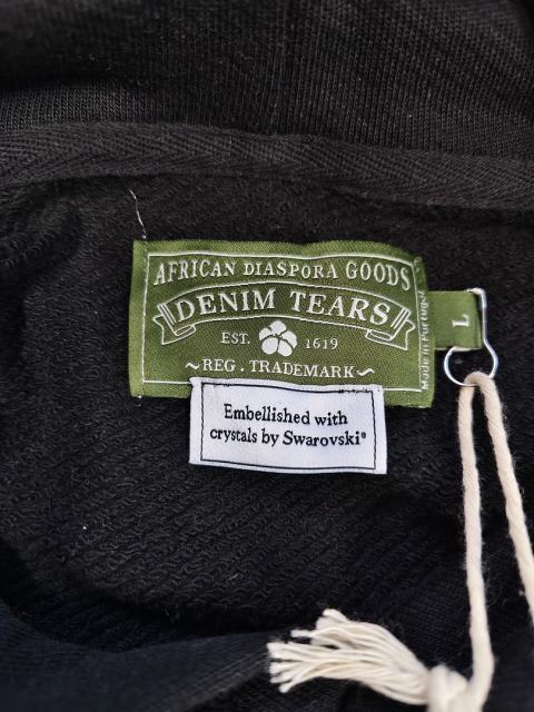 [1:1 Top Quality] Denim Tears Rhinestone Black Hoodie