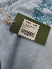 [1:1 Top Quality] Denim Tears Blue Rhinestone Cotton Wreath Shorts