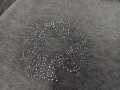 [1:1 Top Quality] Denim Tears Gray Rhinestone Cotton Wreath Shorts