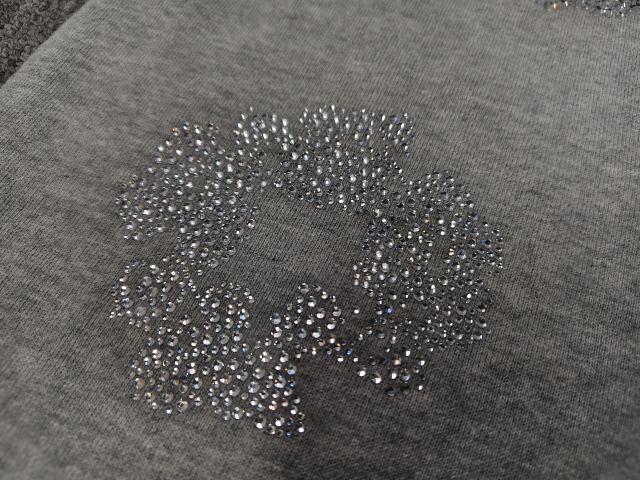 [1:1 Top Quality] Denim Tears Gray Rhinestone Cotton Wreath Shorts