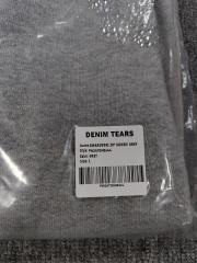 [1:1 Top Quality] Denim Tears Rhinestone Zipped Hoodie Gray