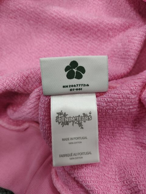 [1:1 TOP QUALITY] Denim Tears Pink Rhinestone Cotton Wreath Pullover Hoodie
