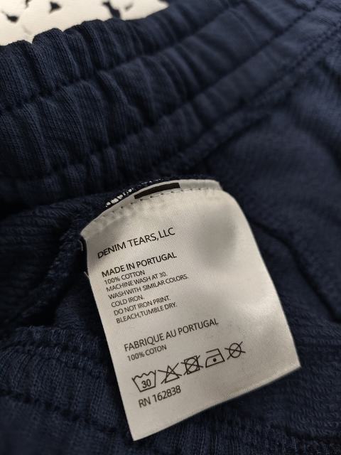 [1:1 Top Quality] Denim Tears Navy Cotton Wreath Shorts
