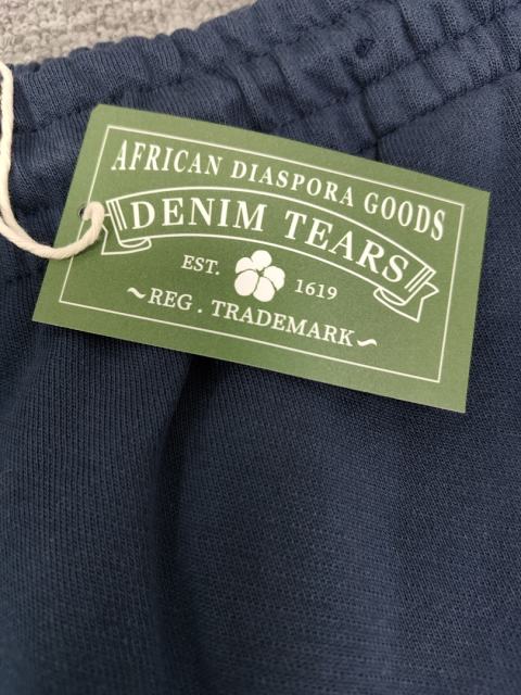 [1:1 Top Quality] Denim Tears Navy Cotton Wreath Straight Sweatpants