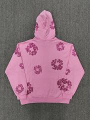 [1:1 TOP QUALITY] Denim Tears Pink Rhinestone Cotton Wreath Pullover Hoodie