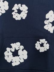 [1:1 TOP QUALITY] Denim Tears Navy Blue Foam Cotton Wreath Pullover Hoodie