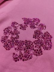 [1:1 TOP QUALITY] Denim Tears Pink Rhinestone Cotton Wreath Pullover Hoodie