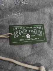 [1:1 Top Quality] Denim Tears Gray Silver Rhinestone Cotton Wreath Joggers