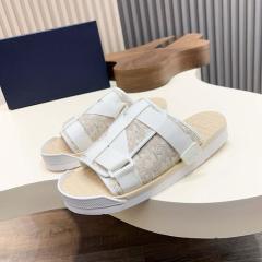 Oblique Jacquard Adjustable Strap Slide Sandals
