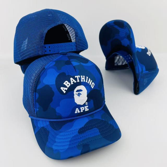BAPE Camo Ape Head Mesh Trucker Hat