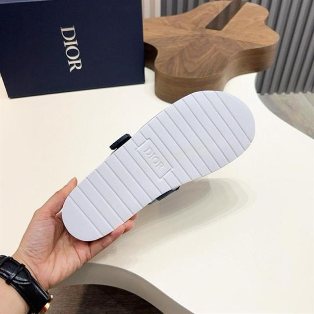 Oblique Jacquard Adjustable Strap Slide Sandals