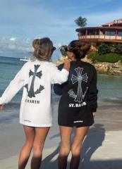1:1 quality CH Neckline Printed Floral Arm Long Sleeve T-Shirt 2 colors