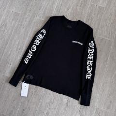 1:1 Quality CH Vertical Gothic Word Waffle Thermal Long Sleeve T-Shirt