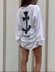 1:1 quality CH Neckline Printed Floral Arm Long Sleeve T-Shirt 2 colors