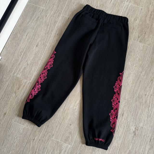 1:1 quality CH Hot Pink Floral Cross Black Jogger Sweatpants