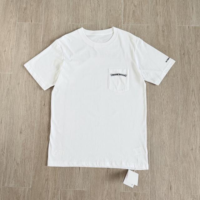 1:1 quality CH Banner Logo Pocket Short Sleeve T-Shirt 2 Colors
