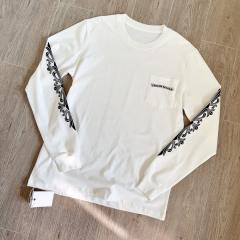1:1 quality CH Aspen Yellow Letter White Sleeve Floral Long Sleeve Pocket T-Shirt