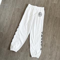 1:1 quality CH Vertical Gothic Letter White Jogger Sweatpants