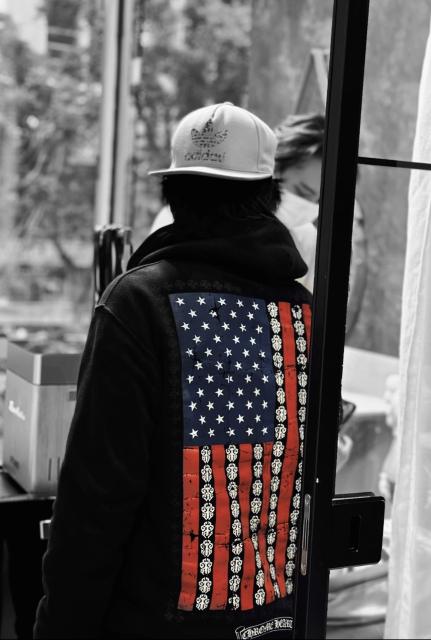 1:1 Top Quality CH USA American Flag Full Zip Hoodie