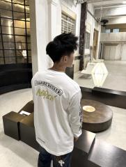 1:1 quality CH Aspen Yellow Letter White Sleeve Floral Long Sleeve Pocket T-Shirt
