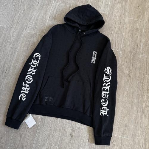 1:1 Top Quality CH Waffle Cross Horseshoe Black Pullover Hoodie