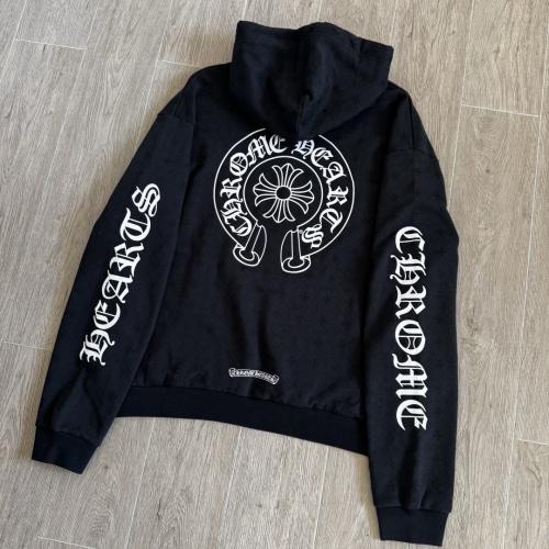 1:1 Top Quality CH Waffle Cross Horseshoe Black Pullover Hoodie