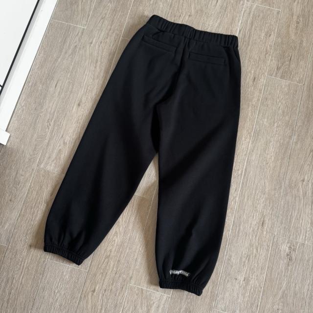 1:1 quality CH Side Gothic Letter Black Jogger Sweatpants