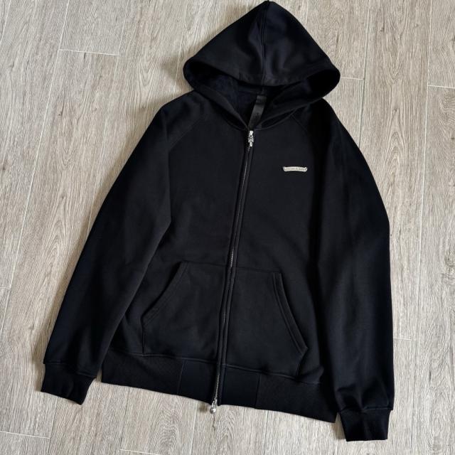 1:1 Top Quality CH Hollywood Three Cross Black Full Zip Hoodie