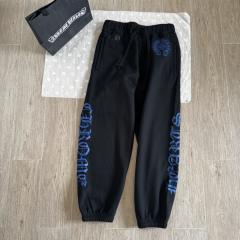 1:1 quality CH Royal Blue Vertical Gothic Letter Black Jogger Sweatpants
