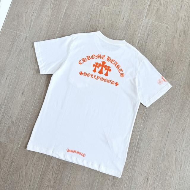 1:1 Top Quality CH Orange Triple Cross Hollywood Black Pocket T-Shirt