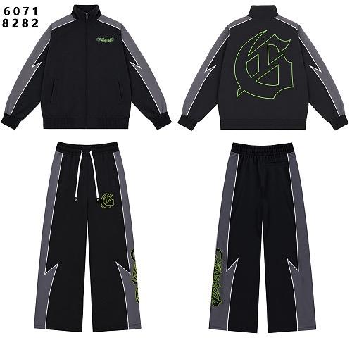 Godspeed Gray Black Lightning G Logo Zip Tracksuit Set