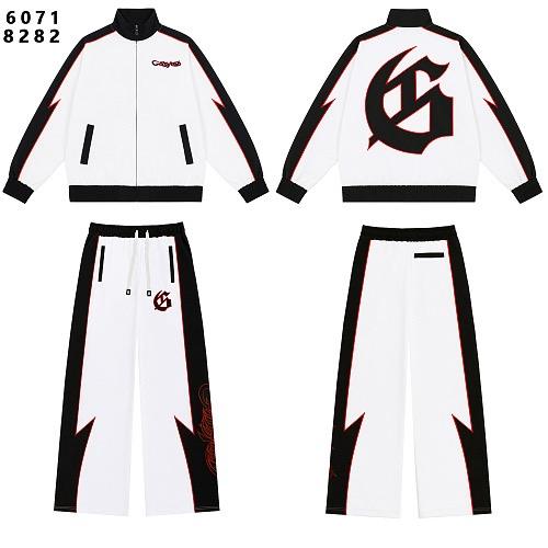 Godspeed White Black Lightning G Logo Zip Tracksuit Set