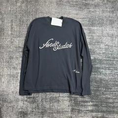 Large Script Embroidery Oversized Long Sleeve Tee