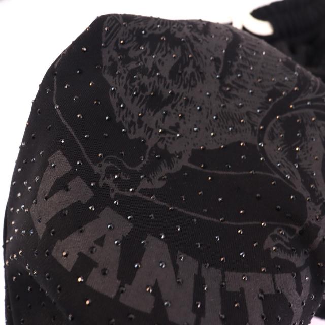 Saint Vanity Rhinestone Perforated Hoodie Short Set