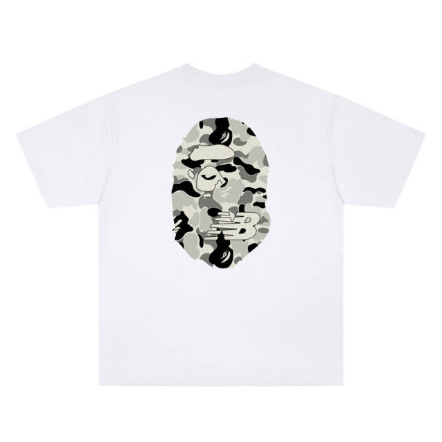 BAPE x New Bal*nce Co-branded Camo Ape Head Dual Style Short Sleeve T-shirt