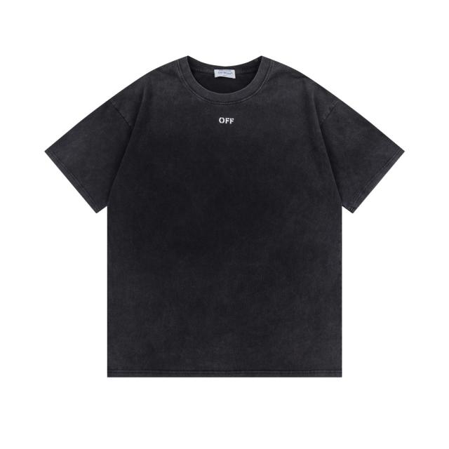 OW Vintage Washed Religious Figure Dual Border Arrow Short Sleeve T-shirt