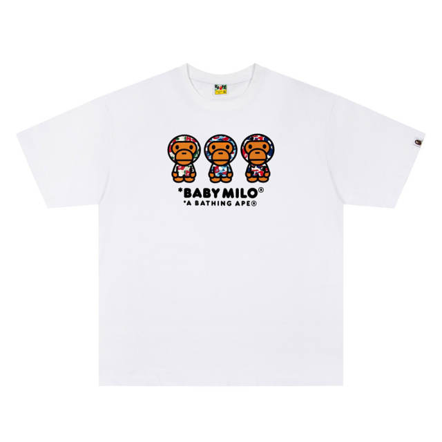 BAPE EU Collection Three Baby Milo Camo Graphic Short Sleeve T-shirt