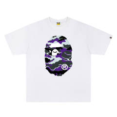 BAPE SS26 Glitch Camo Distorted Ape Head Graphic Short Sleeve T-shirt