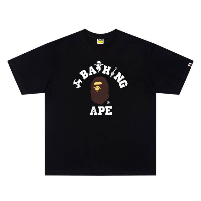 BAPE x Naruto Ninja Turtle Co-branded Script Ape Head Short Sleeve T-shirt