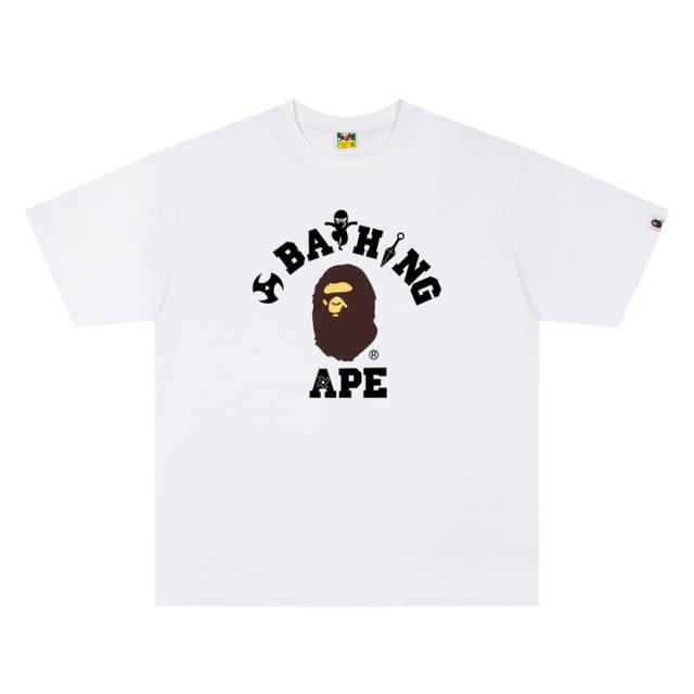 BAPE x Naruto Ninja Turtle Co-branded Script Ape Head Short Sleeve T-shirt