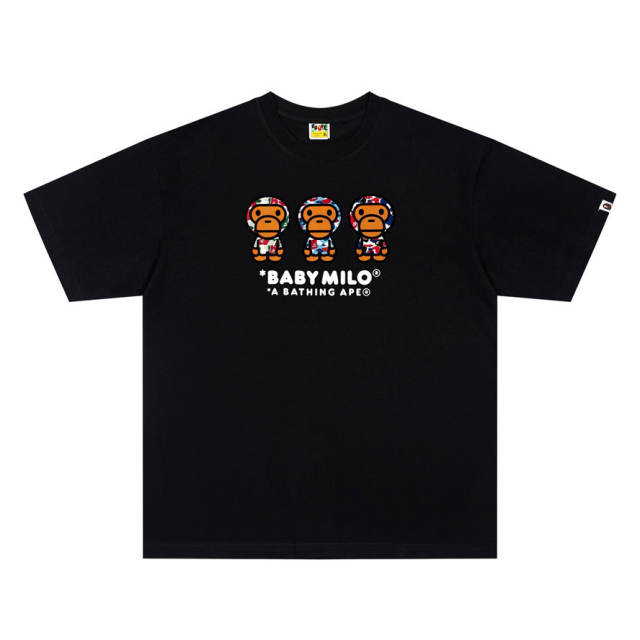 BAPE EU Collection Three Baby Milo Camo Graphic Short Sleeve T-shirt