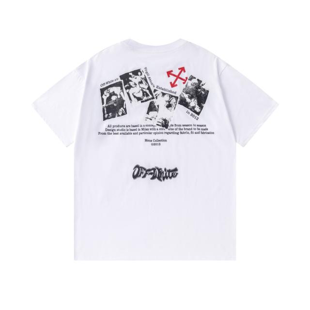 OW Renaissance Religious Oil Painting Photo Collage Dual Print Short Sleeve T-shirt