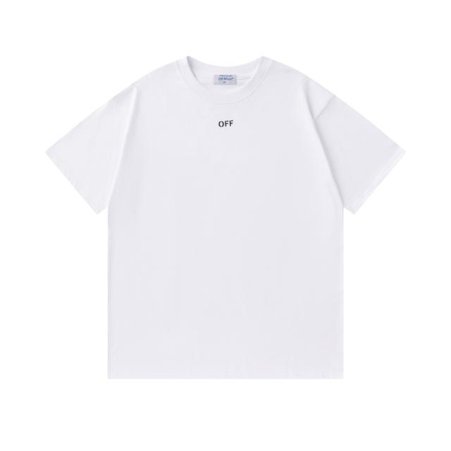 OW Newspaper Collage Arrow Dual Front Back Short Sleeve T-shirt