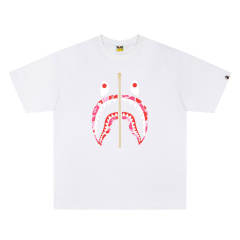 BAPE Classic Camo Zip Shark Mouth Graphic Short Sleeve T-shirt