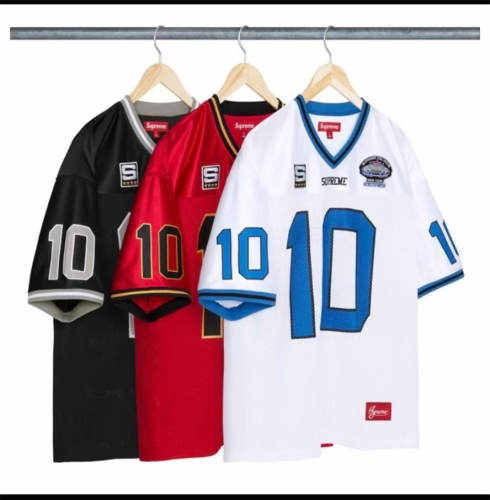 Suprem* SS26 Week1 Find God Rhinestone Patch Football Jersey