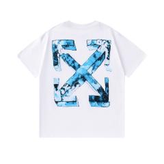 OW Watercolor Rock Texture Arrow Dual Front Back Short Sleeve T-shirt