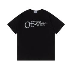 OW Classic Serif Logo Big Arrow Dual Print Short Sleeve T-shirt