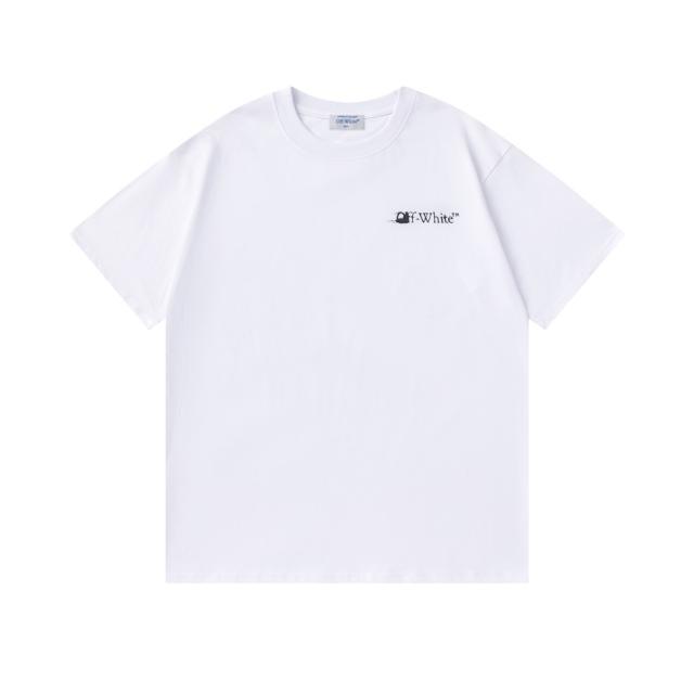 OW Brush Stroke Arrow Dual Print Short Sleeve T-shirt